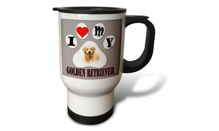  Travel Mug I love my Golden Retriever. Best friend. - 14oz 