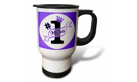  Travel Mug Number One Mom Purple - 14oz 