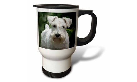  Travel Mug White Schnauzer - 14oz 