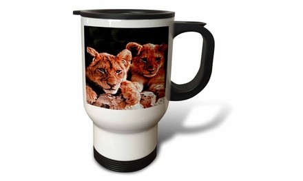  Travel Mug African Lion Cubs - 14oz 