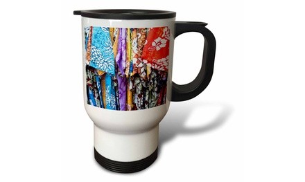  Travel Mug Hawaiian shirts display at market place - US12 DGI0044 - Daisy Gila