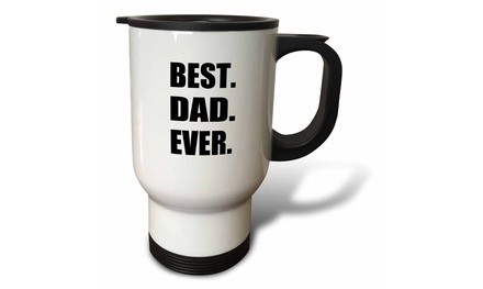  Travel Mug Best Dad Ever - Gifts for great fathers - Fathers day - black text 