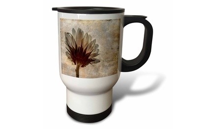  Travel Mug White sunflower - 14oz 