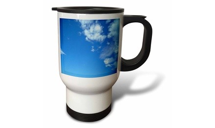  Travel Mug Blue Sky and White Clouds - 14oz 