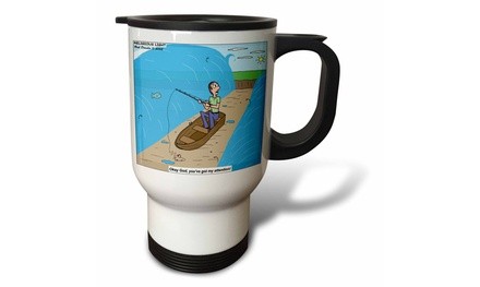  Travel Mug Fishing with God - 14oz 