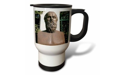  Travel Mug Aeschylus, Classical Athens Bust, Statue, Athens, Greece 