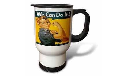  Travel Mug Vintage We Can Do It War Production Committee Poster - 14oz 