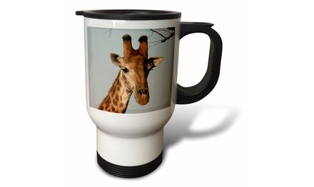  Travel Mug South African Giraffe head face sky background - 14oz 