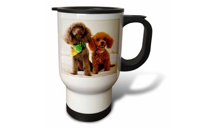  Travel Mug Poodle Puppys - 14oz 