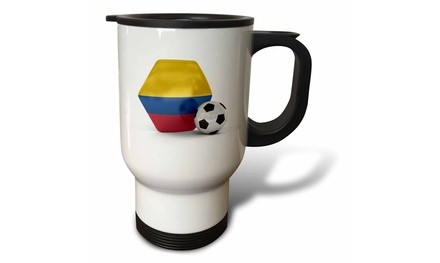  Travel Mug Colombia Soccer Ball - 14oz 