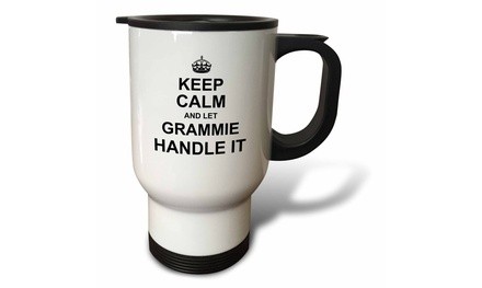  Travel Mug Keep Calm and let Grammie Handle it fun funny grandma grandmother g