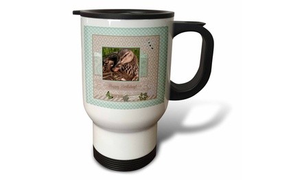  Travel Mug Female Mallard Resting, Playful, Dragonfly, Turtle, Birthday - 14oz