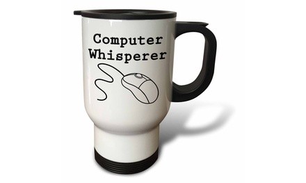  Travel Mug Computer whisperer, Black - 14oz 