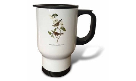  Travel Mug White-throated Sparrow by John James Audubon - 14oz 