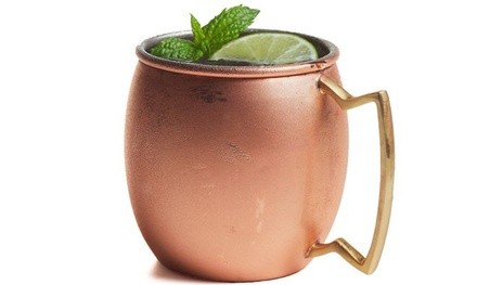 2 Pack Solid Copper Moscow Mule Mugs Bronze Drinkware Cup