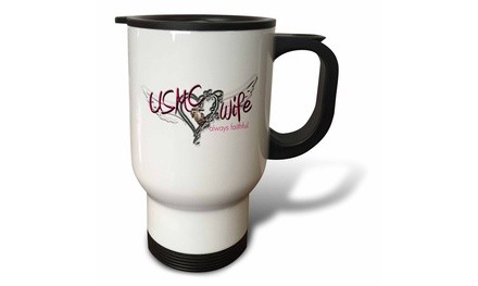  Travel Mug USMC wife always faithful - 14oz 