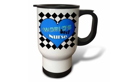  Travel Mug Worlds Best Nurse - Blue - 14oz 