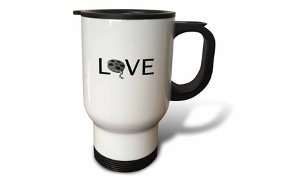  Travel Mug Love with movie reel for O filming buff film making passion 