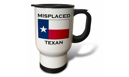  Travel Mug Misplaced Texan. - 14oz 