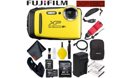 Fujifilm FinePix XP130 Waterproof Digital Camera 600019828 Yellow Large Accessor