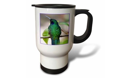  Travel Mug Humming Bird Up Close - 14oz 