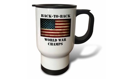  Travel Mug Back to back world war champs - 14oz 