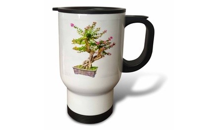  Travel Mug Flowering Chinese Container Garden - 14oz 