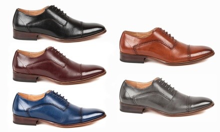 Gino Vitale Men's Cap-Toe Oxford Shoes