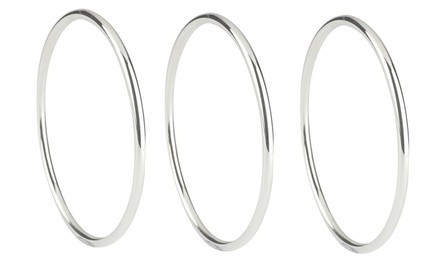 Women's Italian Sterling Silver Bangle by Verona (1-, 2-, or 3-Pack)