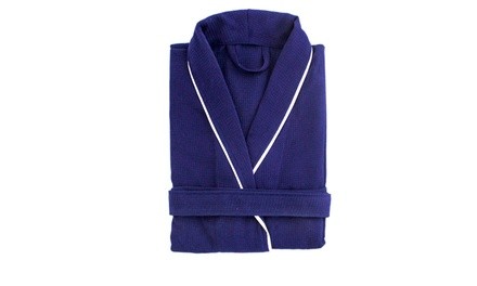Cozy Home Unisex Spa Bathrobe with Contrast Piping
