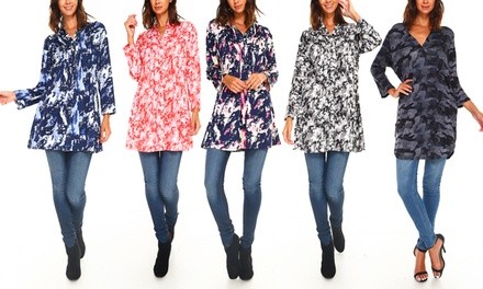 Women's Printed Tunic. Plus Sizes Available.