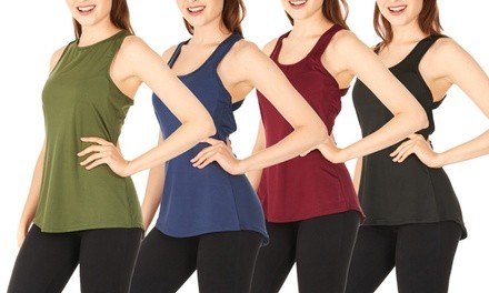 Women's Active Cross Back Tank Top (4- or 6-Pack)