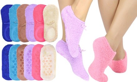 Women's Pastel Non-Skid Slipper Socks (6-Pairs)