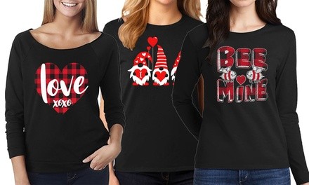 Women's Valentine's Day Love Tops. Plus Sizes Available.