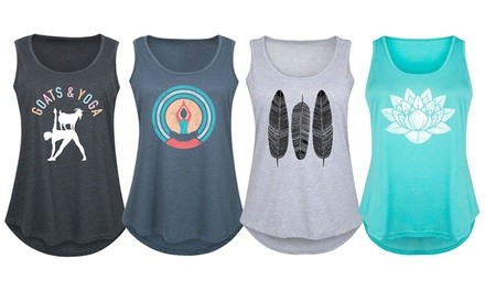 Instant Message Women's Plus Size Boho Yoga Tanks