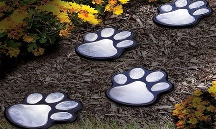 Solar Paw Print Path Lights