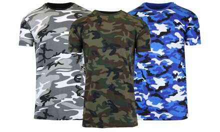 2-Pack Galaxy By Harvic Men's Short Sleeve Camo Printed Tee (S-2XL)