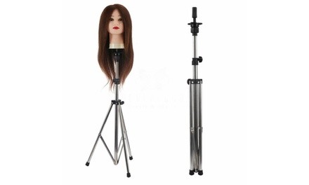 Triangular Bracket Stainless Steel Head Holder Adjustable Wig Head Stand