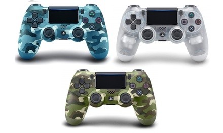 DualShock 4 Controller for PlayStation 4 - Green Camo, Blue Camo, or Crystal