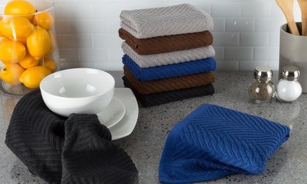 Lavish Home Kitchen Towels and Dish Cloths (8- or 16-Pack)