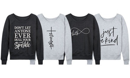 Women's Faith & Kindness Printed Cozy Tops. Plus Sizes Available.