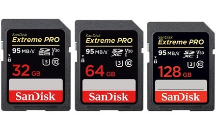 SanDisk Extreme PRO SDXC UHS-1 Card Read/Write (32GB, 64GB, or 128GB)