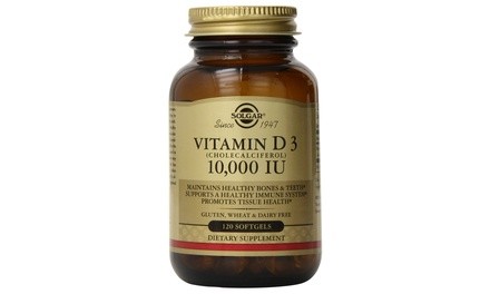Solgar Vitamin D3 Cholecalciferol 10,000 IU Dietary Supplement (120-Count)
