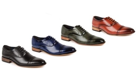 Gino Vitale Men's Milano Cap Toe Lace-up Dress Shoes
