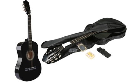 Kids' Acoustic Guitar Set with Guitar Case, Strap, Tuner, and Strings