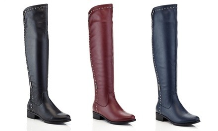 Women's Studded Riding Boots (Up To Size 11)