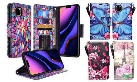 Graphic Leather Wallet Folio Case for iPhone 11, 11 Pro, or 11 Pro Max