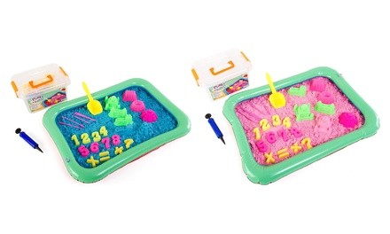 Play Sand Kit with 3.3Lb. of Magic Sand, Molds, & Tools (32-Piece)