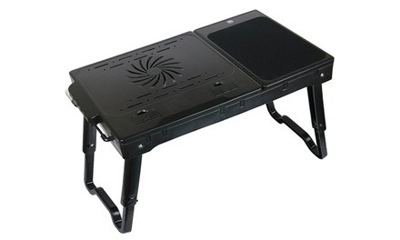 Multi-Functional Laptop Table Stand with Internal Cooling Fan and LED