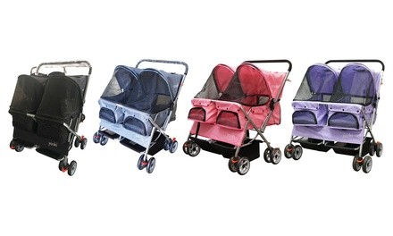 Double Side by Side Pet Stroller. Multiple Options Available